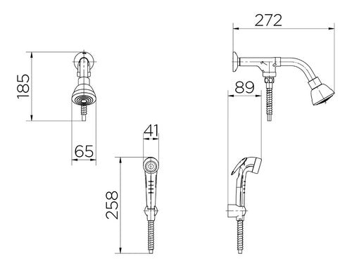 Chuveiro Com Desviador Polido Cromado Bonnaducha Docol - Thony Ferragem