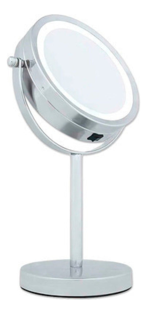 Espelho Aumento Dupla Face C/ Iluminacao Mor - Thony Ferragem