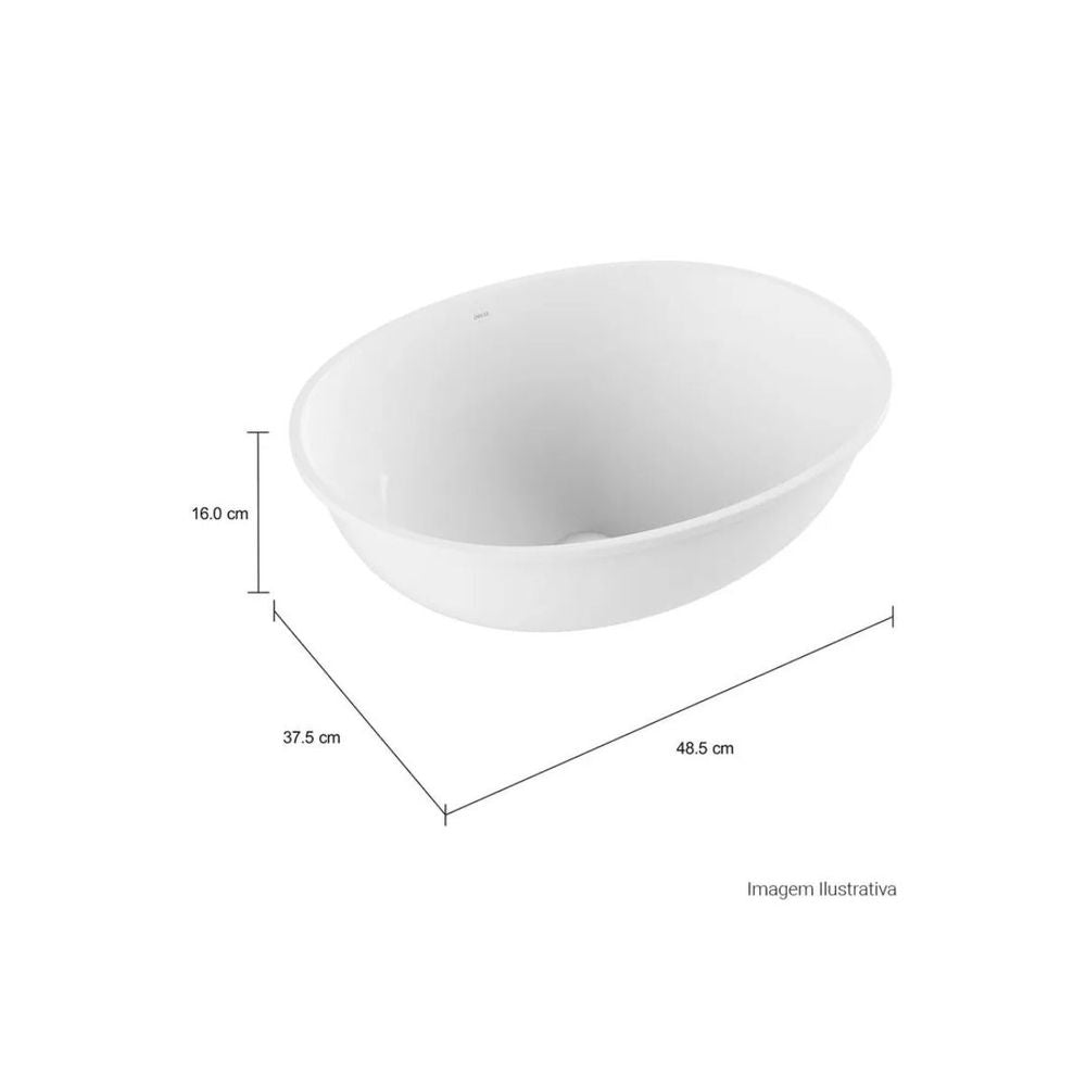 Cuba Embutir Universal Oval 490X365mm Branca Deca - Thony Ferragem