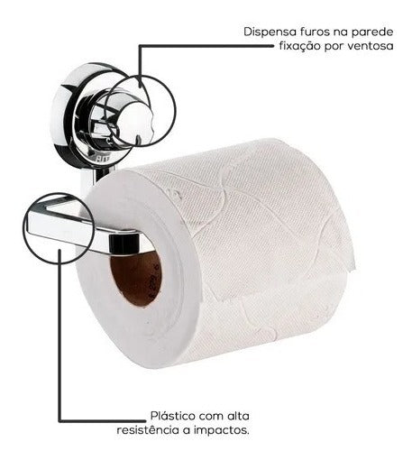 Suporte Papel Higienico C/ Ventosa Future - Thony Ferragem