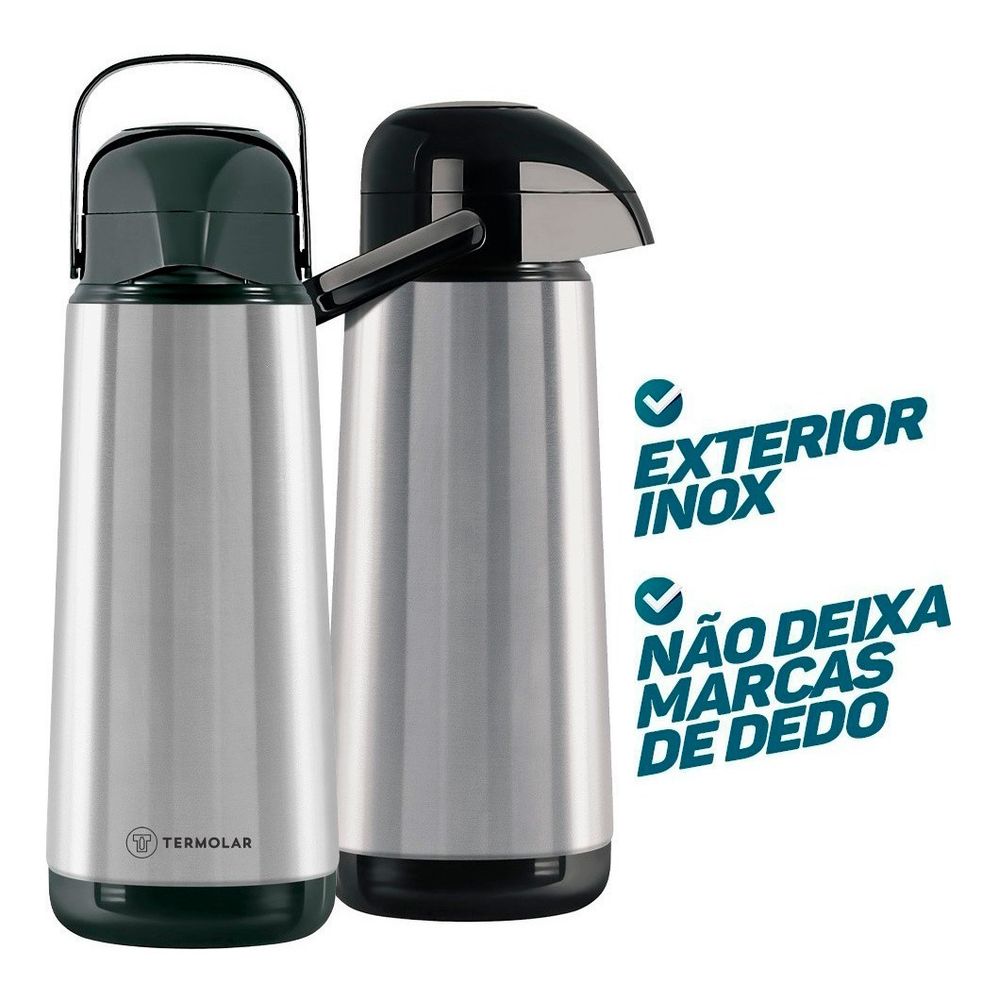 Garrafa Térmica Termolar Bomba De Pressão 1.8L - Thony Ferragem