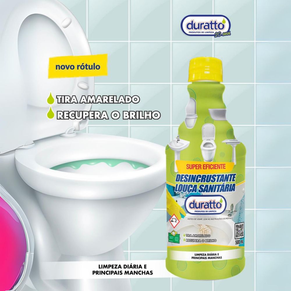 Limpador Desincrustante P/ Louça Sanitária 500ml Duratto - Thony Ferragem