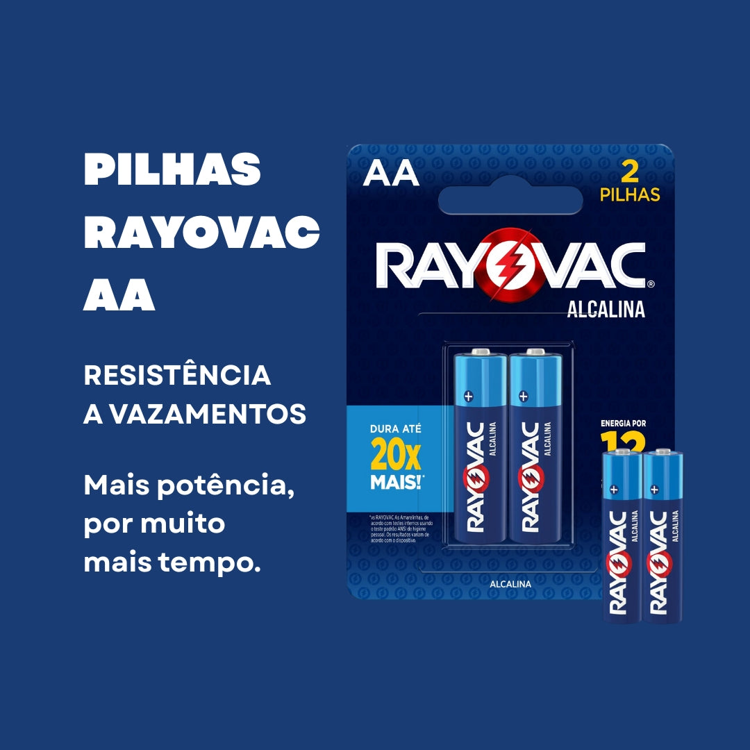Pilha Alcalina Pequena Cartela C/ 2pc (Aa) Rayovac - Thony Ferragem