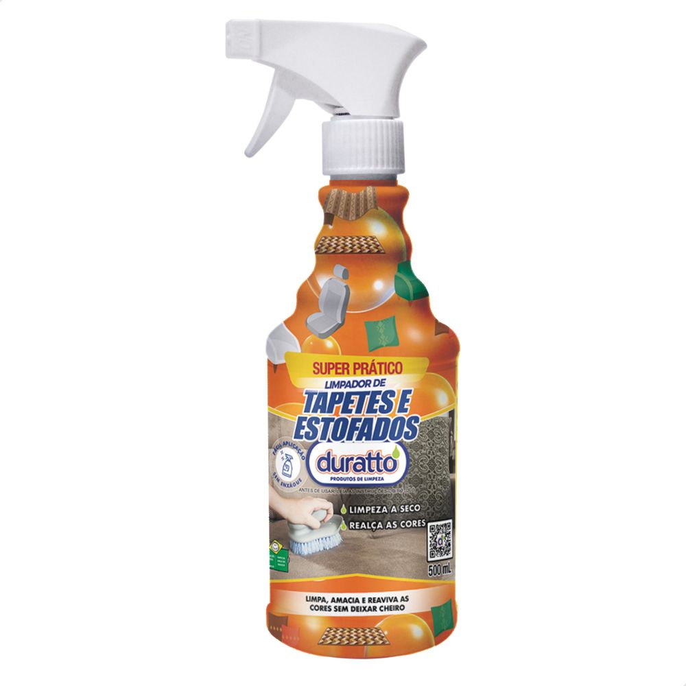 Limpador Tapetes Sofa Estofados Prático Duratto 500ml Spray