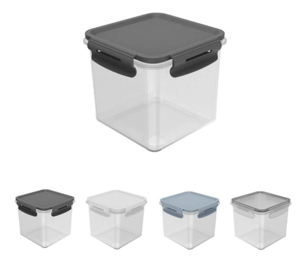 Pote Click Quadrado 1500ml Branco OU - Thony Ferragem