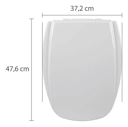 Assento Tampa Bacia Monte Carlo Deca Branco Almofadado Astra - Thony Ferragem