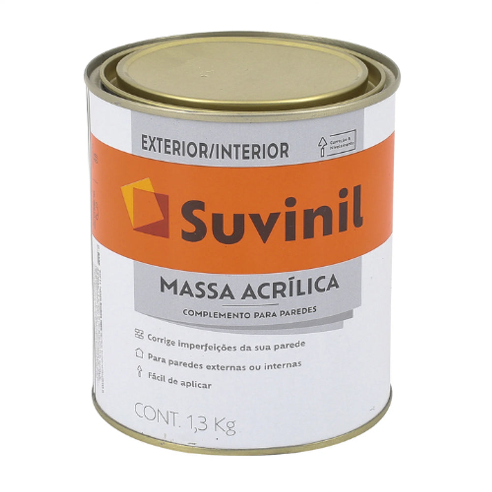 Massa Acrilica Branco 1,3kg Suvinil - Thony Ferragem