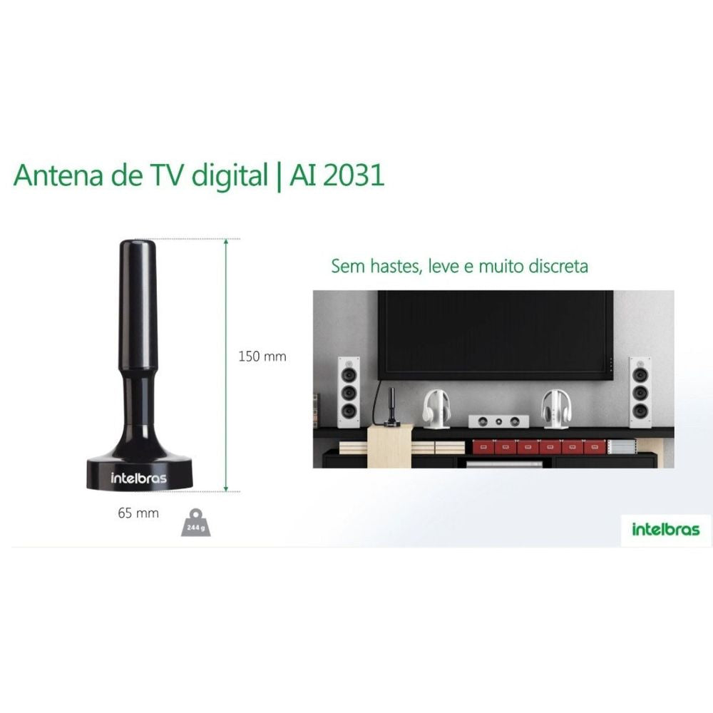 Antena De Tv Interna Uhf/Hdtv Ai 2025 2,5m - Thony Ferragem