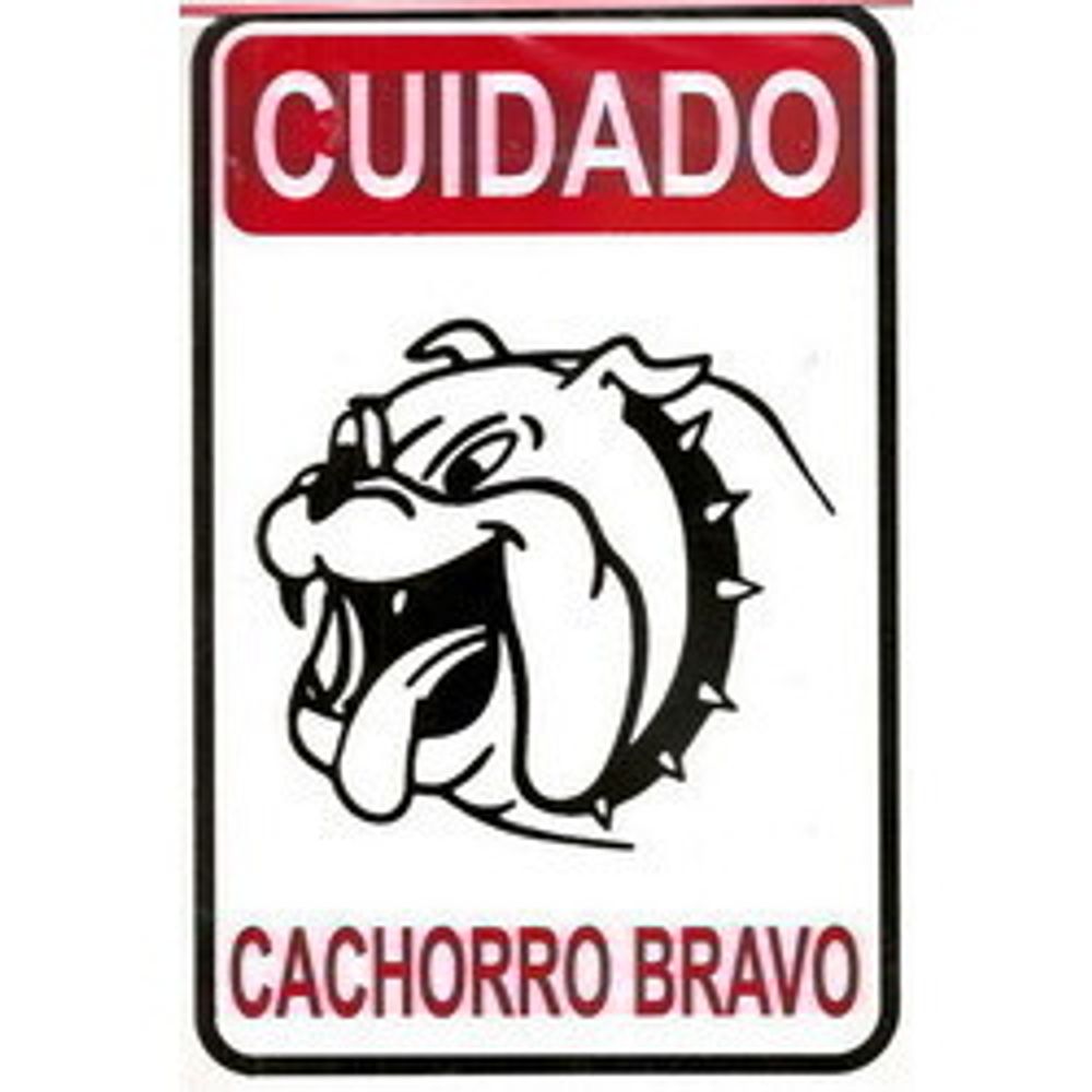Placa Cuidado Cachorro Bravo 20x30cm - Thony Ferragem