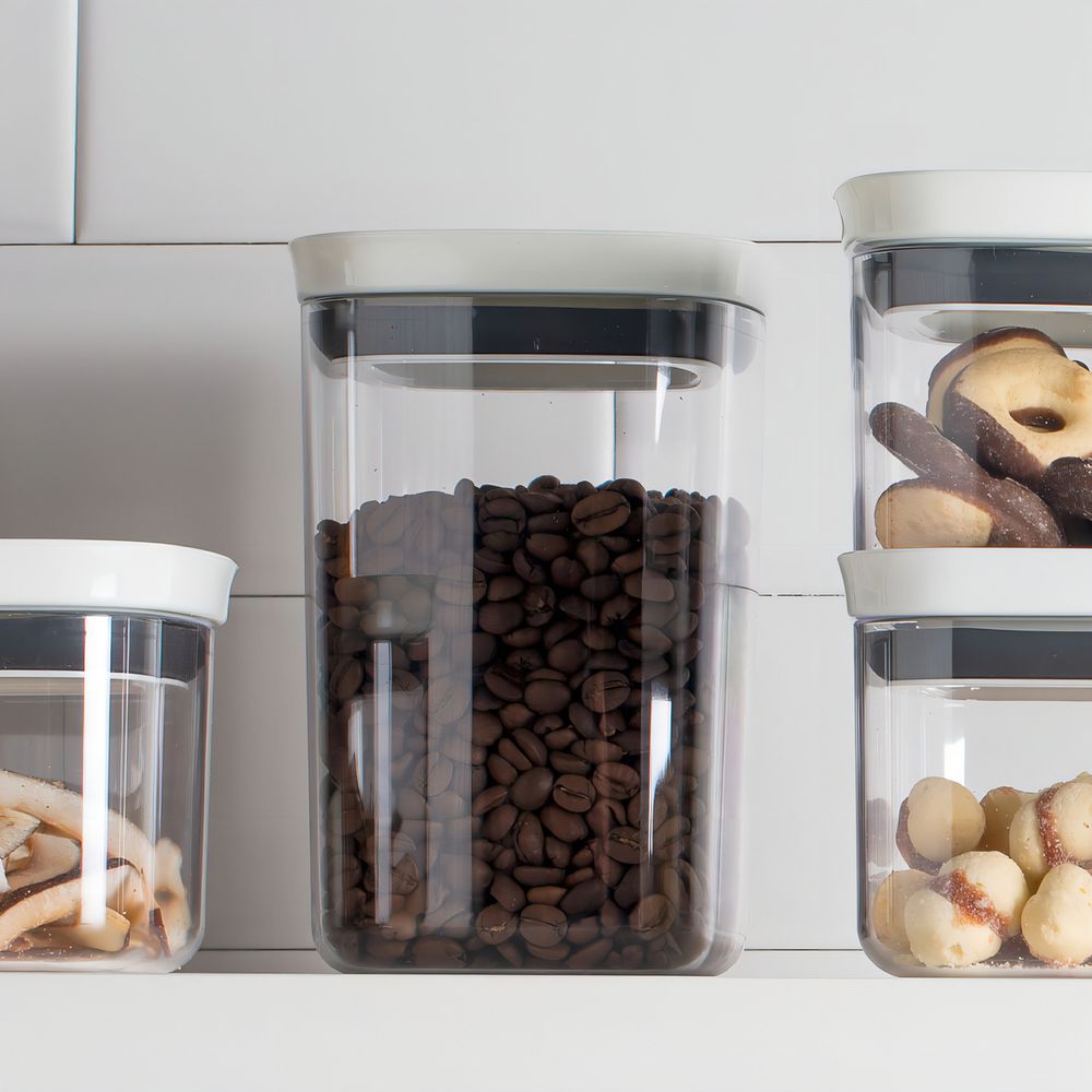 Pote Hermetico Medio 1l Block C/ Tampa Branco OU - Thony Ferragem