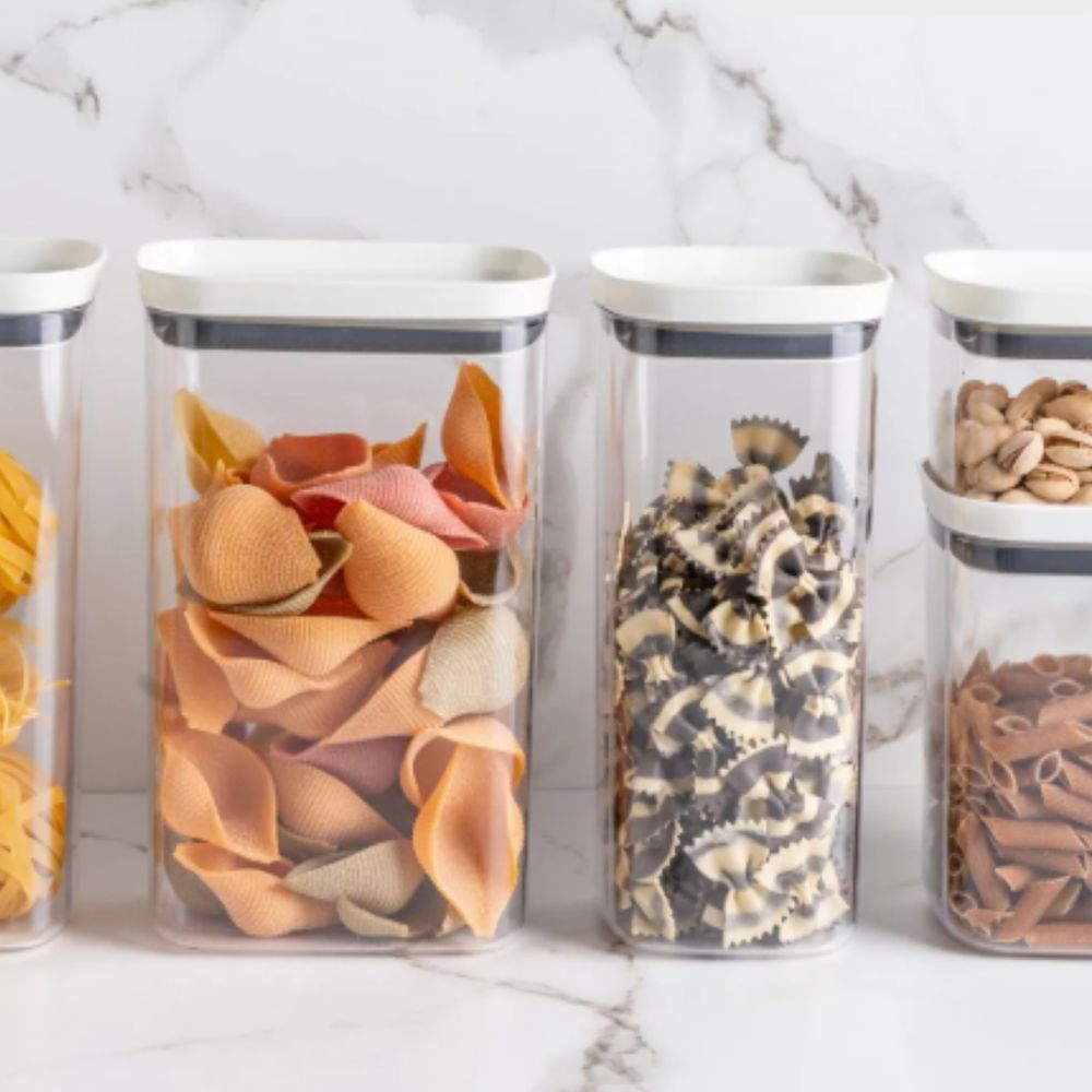 Pote Hermetico Medio 1,5l Block C/ Tampa Branco OU - Thony Ferragem