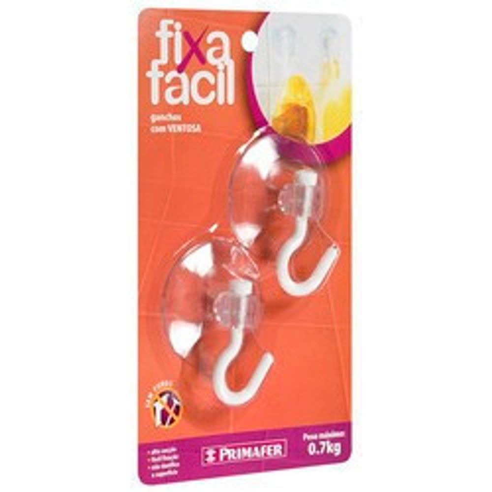 Gancho Com Ventosa 2 Pcs - Thony Ferragem