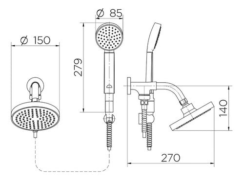 Chuveiro Ducha Com Desviador Cromada Eden Docol - Thony Ferragem