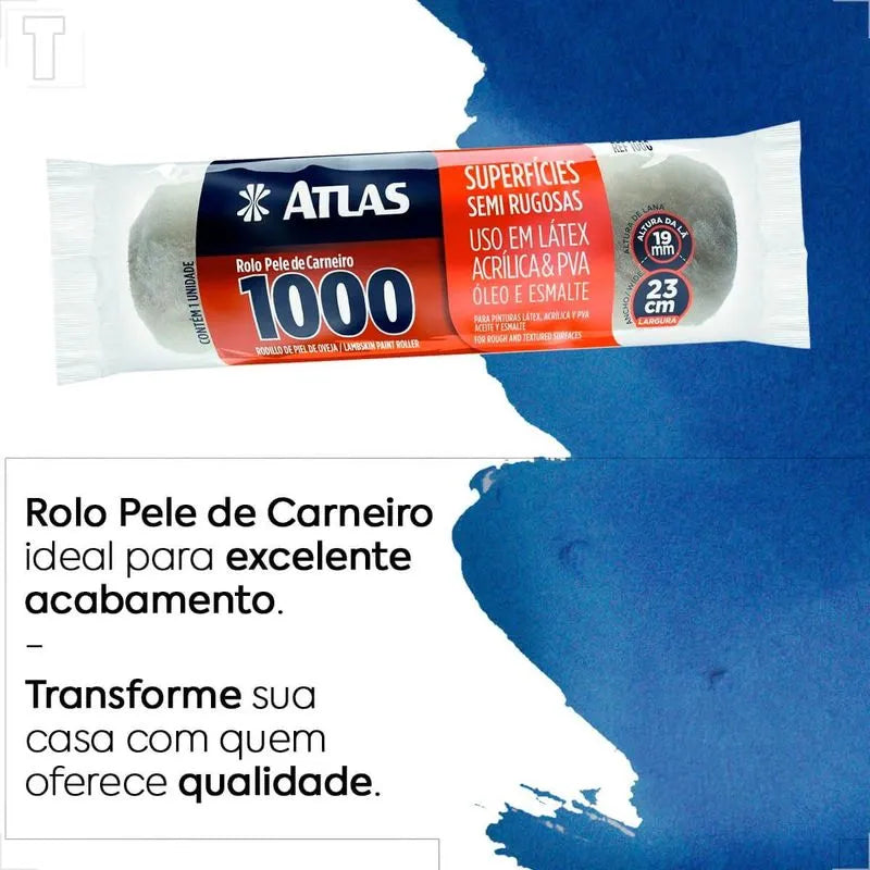 Rolo La Carneiro Super 23cm Atlas - Thony Ferragem