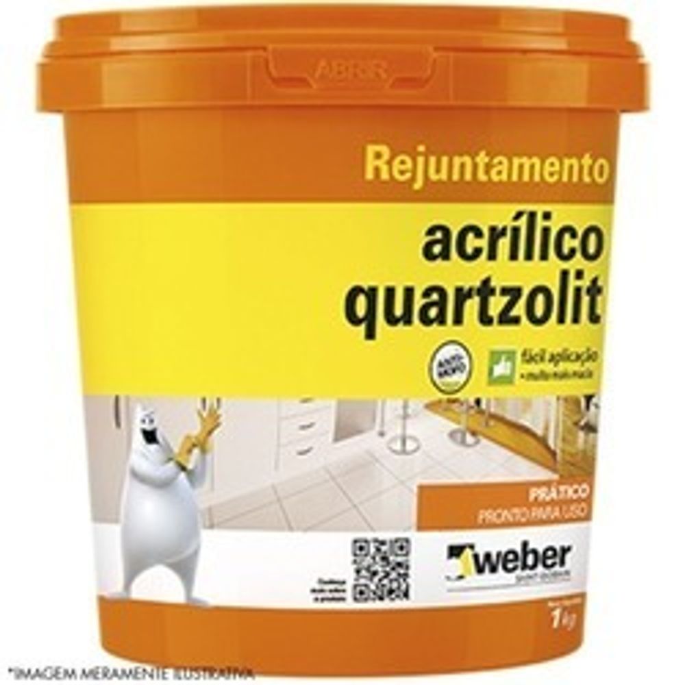 Rejunte Acrilico Cinza Outono 1kg Quartzolit - Thony Ferragem