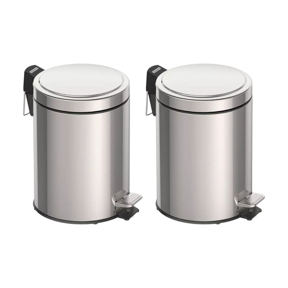 KIT 2 LIXEIRAS INOX COM PEDAL TRAMONTINA 5 - Thony Ferragem