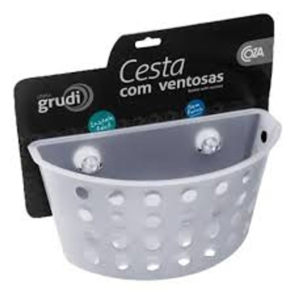 Cesto Organizador One com Ventosas Natural Coza - Thony Ferragem