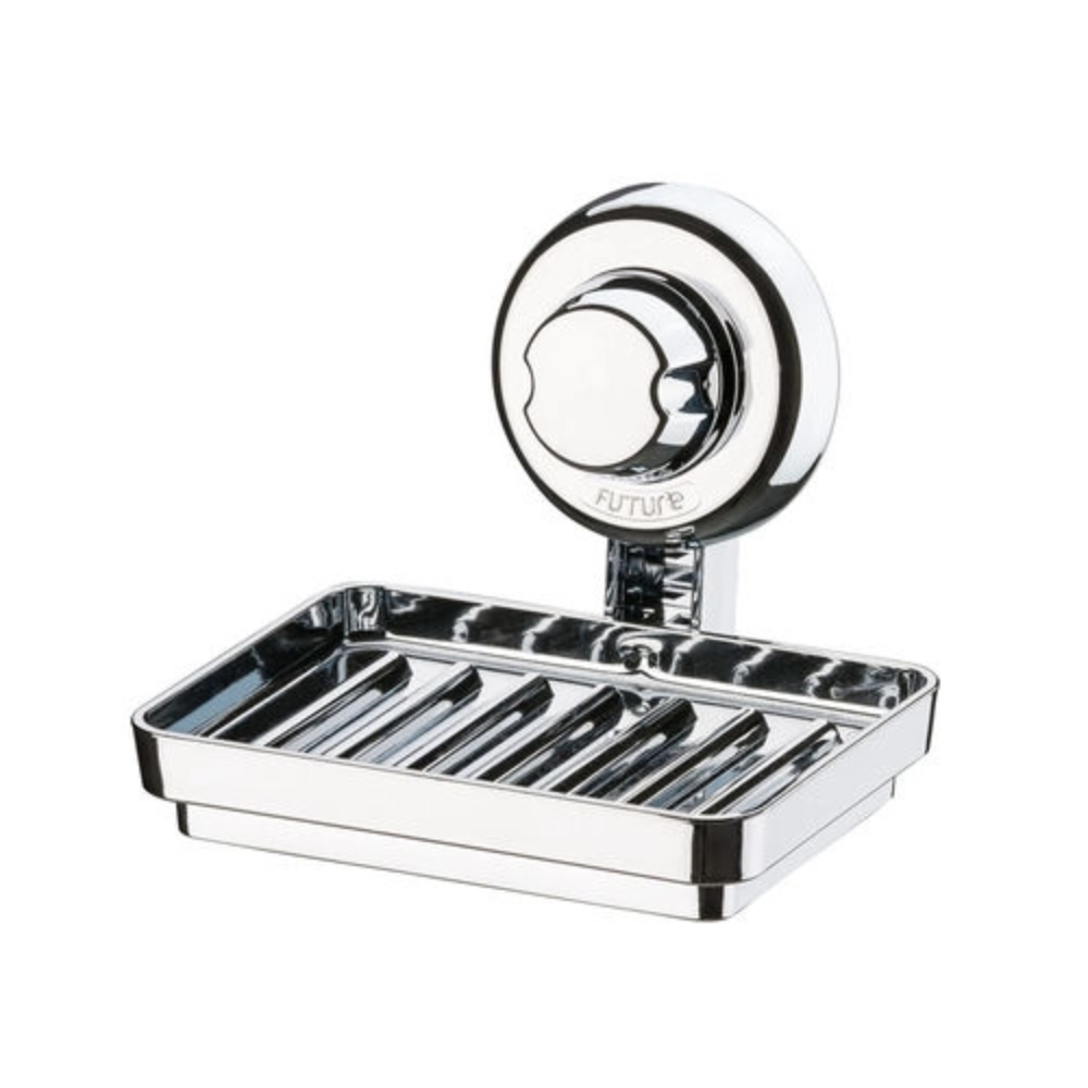 Saboneteira Plastico Cromado C/ Ventosa Future - Thony Ferragem