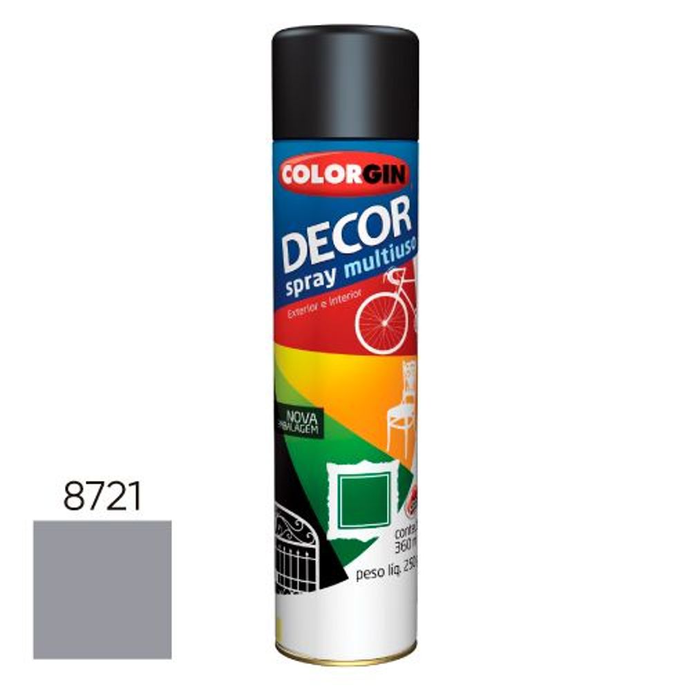 Spray Colorgin Decor Primer Cinza 872 - Thony Ferragem