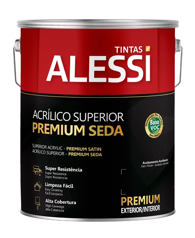 Acrílico Premium Super Seda Branco 3,6L Alessi - Thony Ferragem