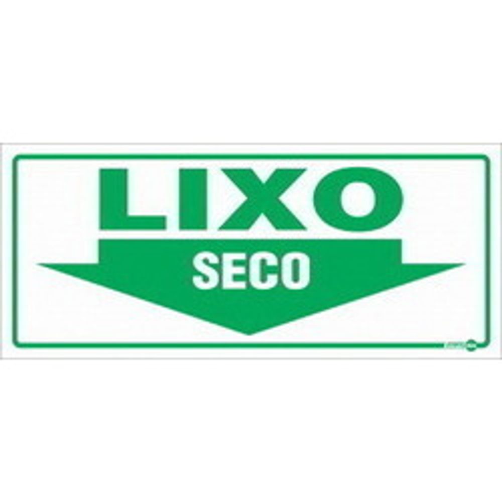 Placa Lixo Seco 13x30 Cm - Thony Ferragem