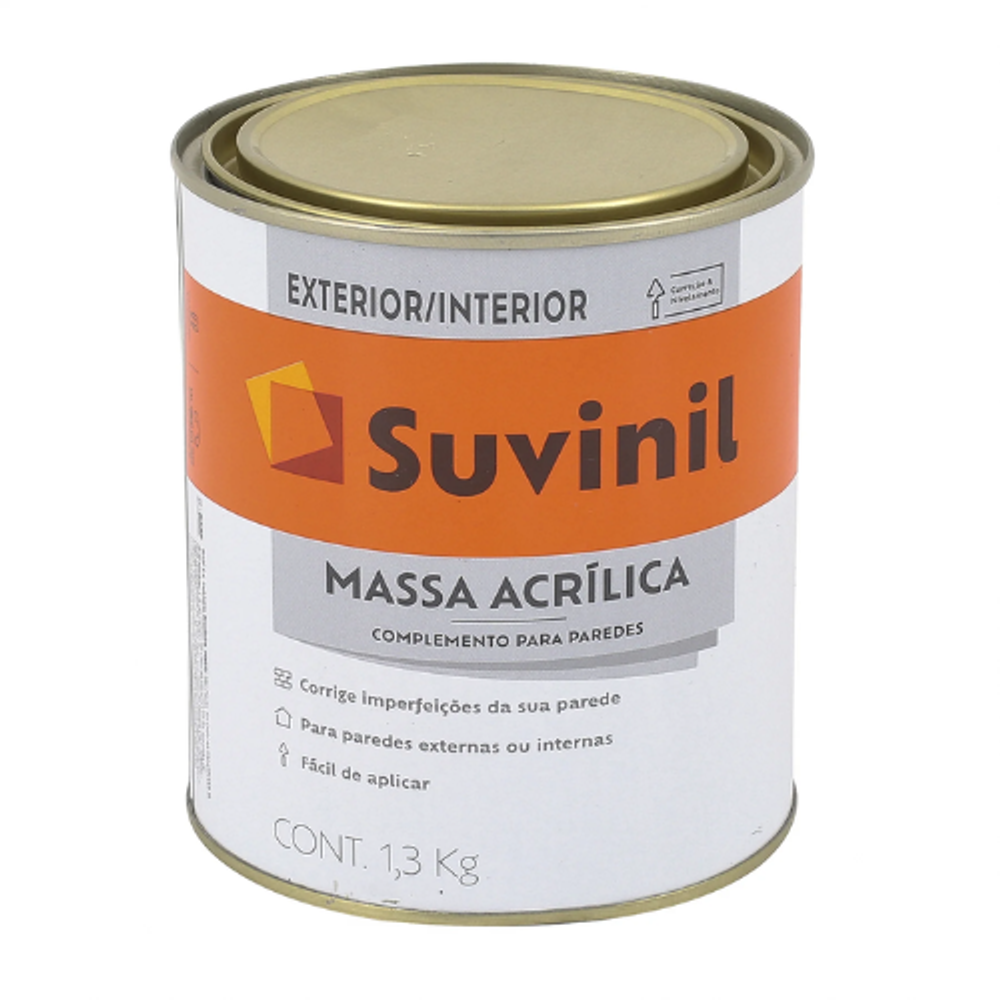 Massa Acrilica Branco 1,3kg Suvinil - Thony Ferragem