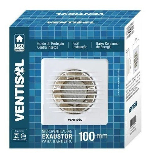 Exaustor De Banheiro Ventilador 100mm 127v/220v Ventisol - Thony Ferragem