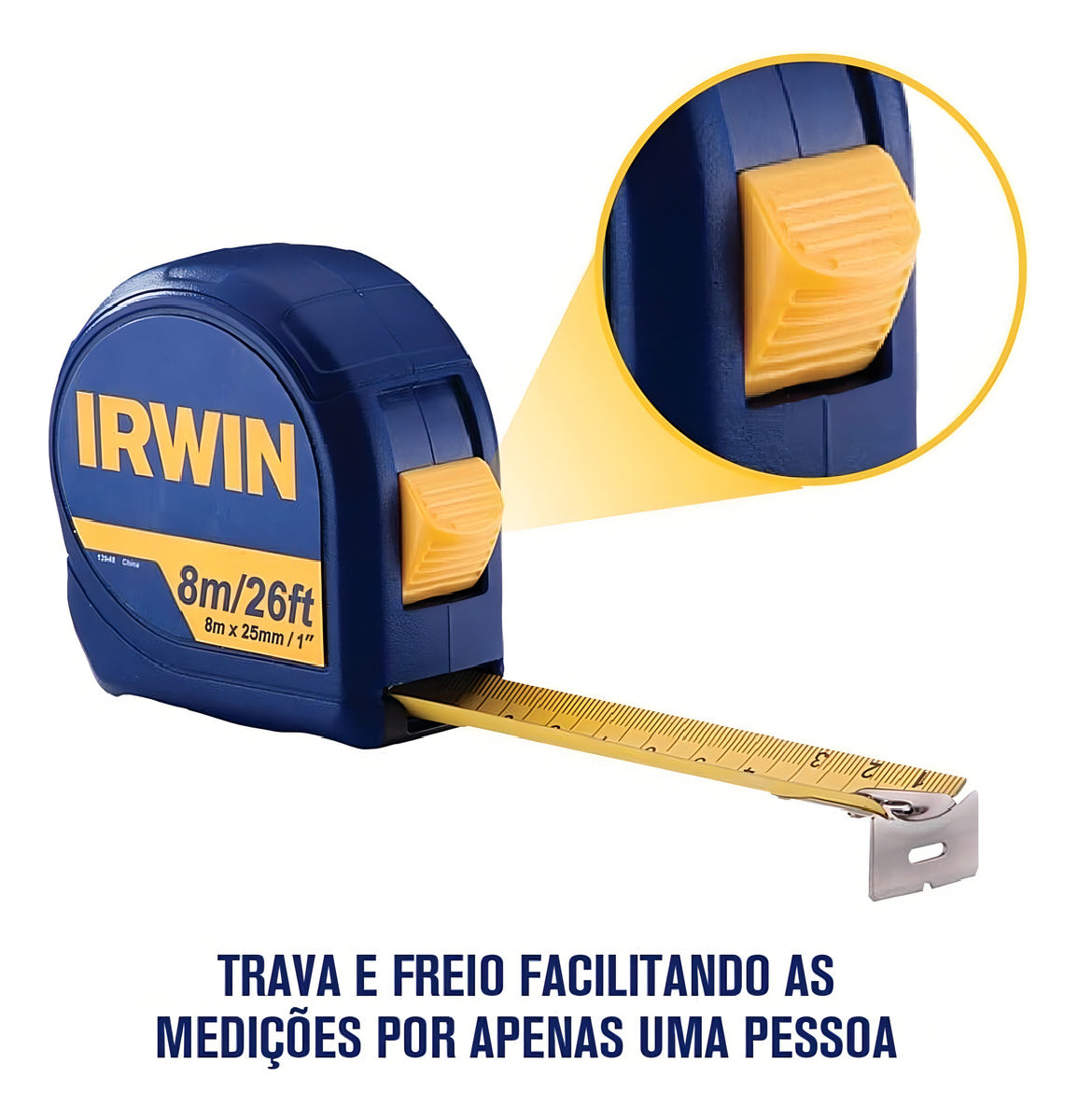 Trena Fita Aco 8,0m Irwin - Thony Ferragem