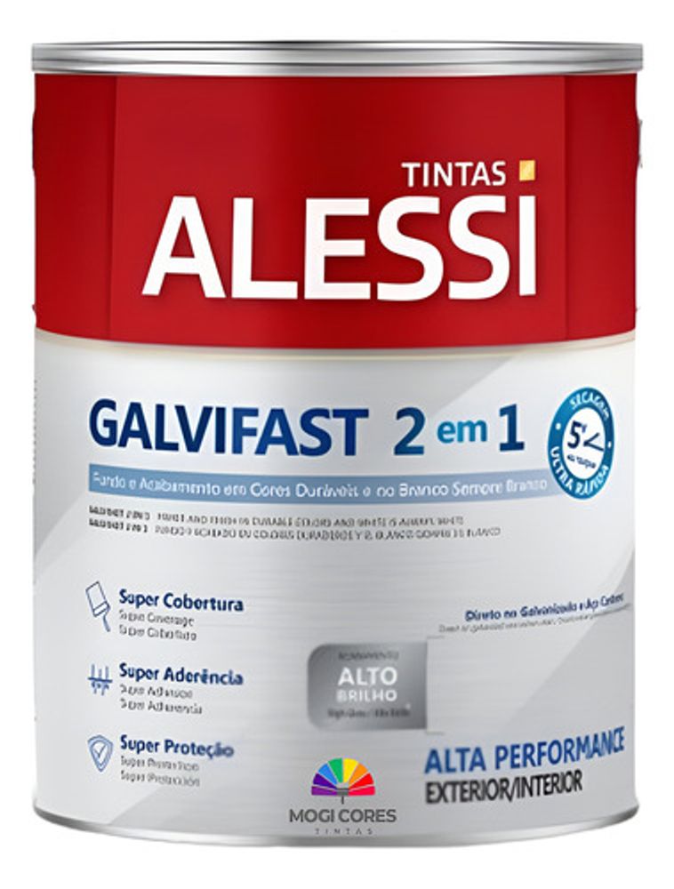 Galvifast 2 em 1 Acetinado Branco 0,9l Alessi - Thony Ferragem