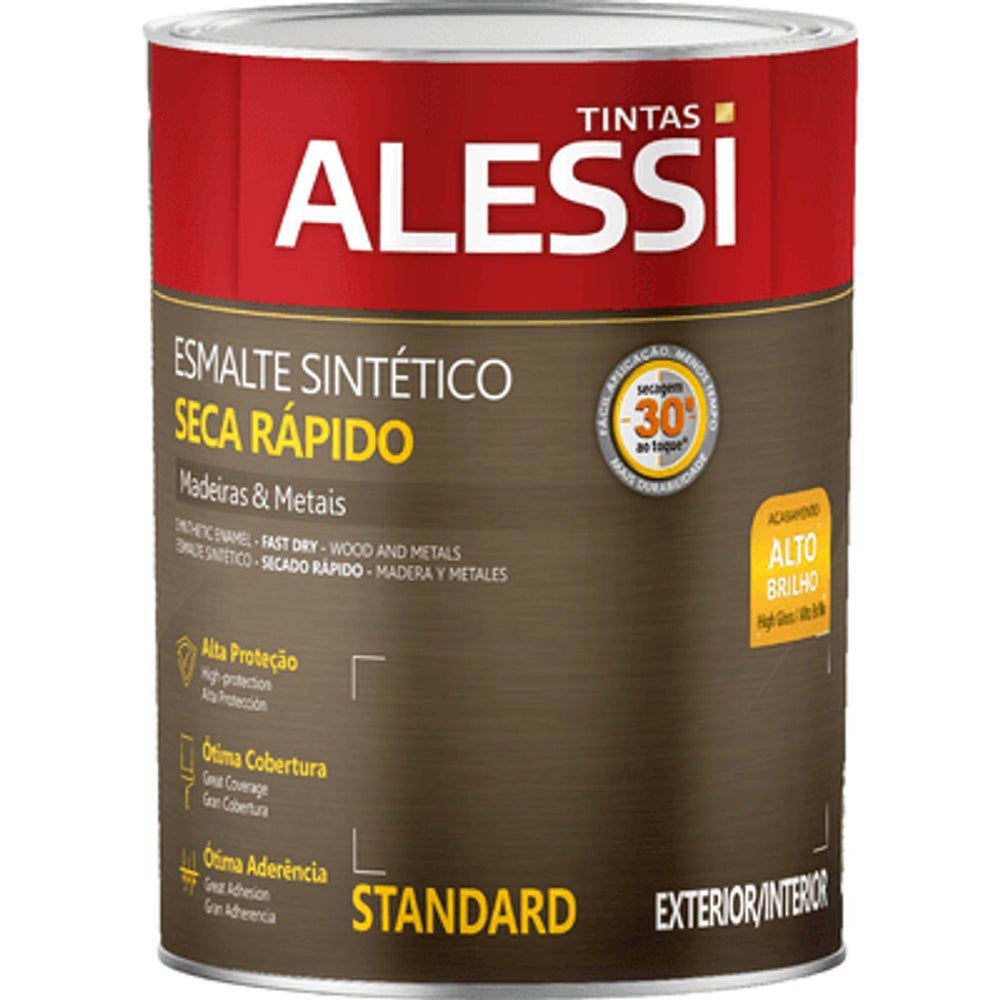 Esmalte Sintético Acetinado Standard Branco 0,9l Alessi - Thony Ferragem