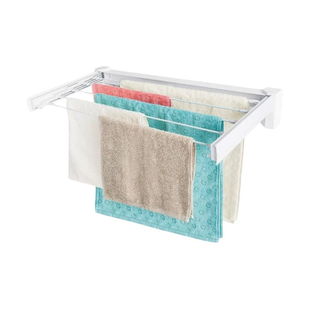 Varal De Parede Retrátil Branco 70x37cm Log Ordene - Thony Ferragem