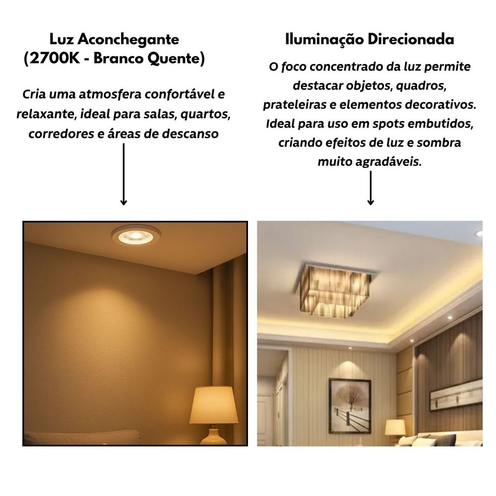 KIT 6 LAMPADA DICROICA TDL 50 7W 2700K GU10 - Thony Ferragem