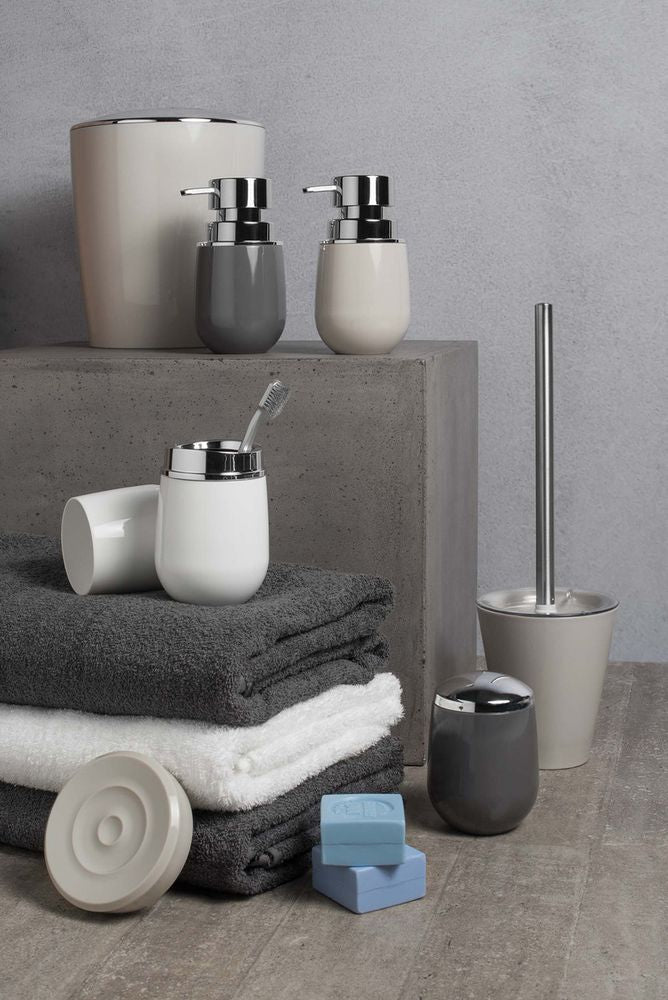 Porta Escova Cromo Belly C/ Tampa Chumbo OU - Thony Ferragem