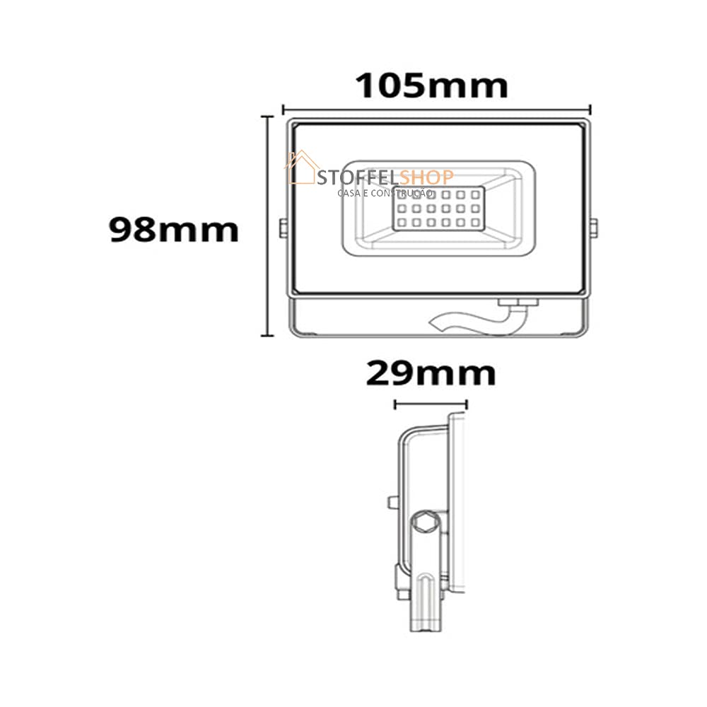 Refletor Led 10W 6500K TR Slim Taschibra - Thony Ferragem