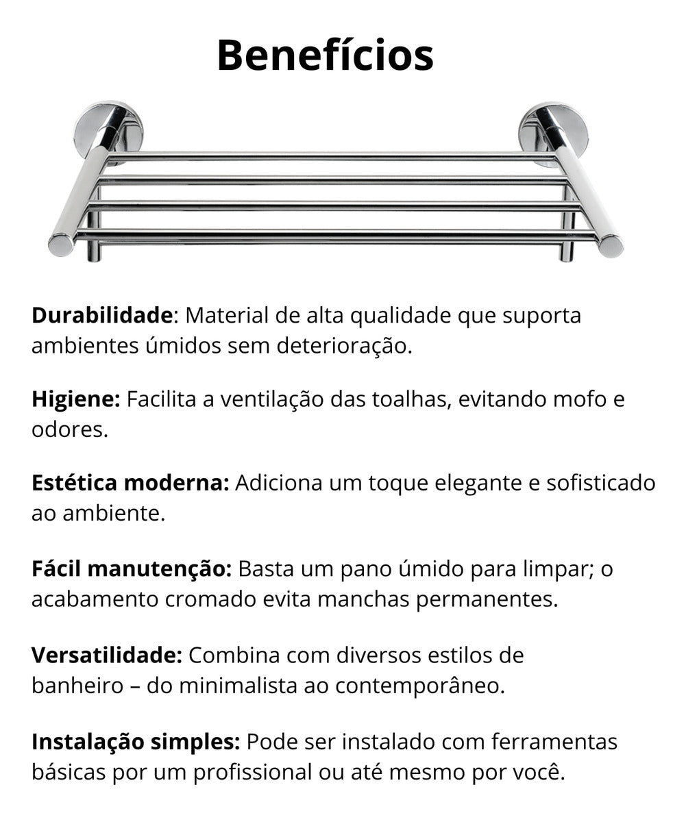 Toalheiro Hotel 42cm Flat Jackwal - Thony Ferragem