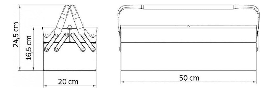 Caixa Ferramentas Sanfonada 3 Gavetas Tramontina - Thony Ferragem