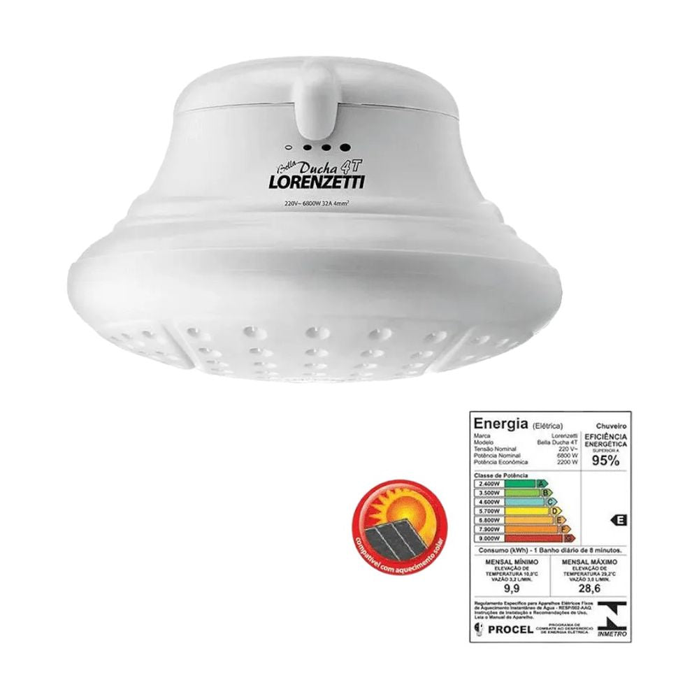 Bella Ducha 4t 6800w Branco 220v Lorenzetti