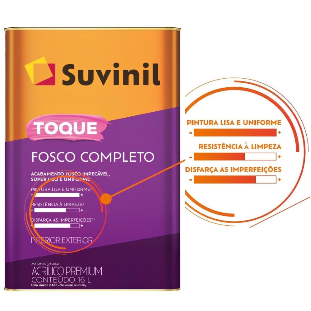 Acrílico Toque Fosco Completo Branco 18l Suvinil - Thony Ferragem