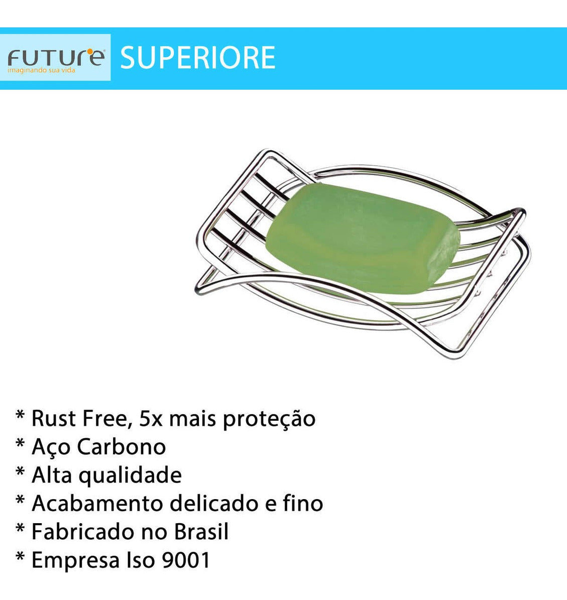 Saboneteira Cromada Future - Thony Ferragem