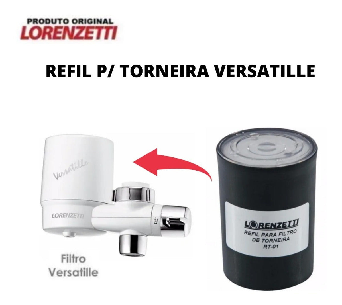 Refil Para Filtro De Torneira Versatille Rt01 - Lo
