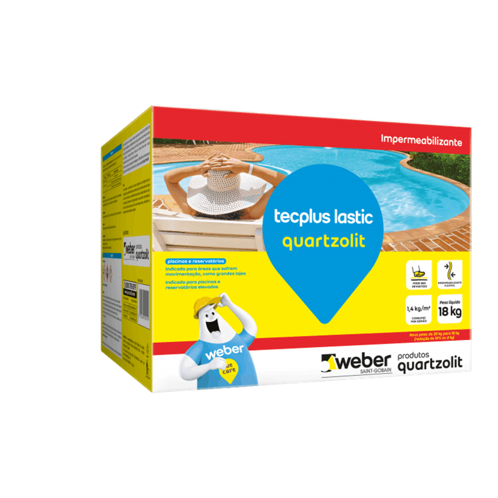 Impermeabilizante Tecplus Lastic 18kg Quartzolit - Thony Ferragem
