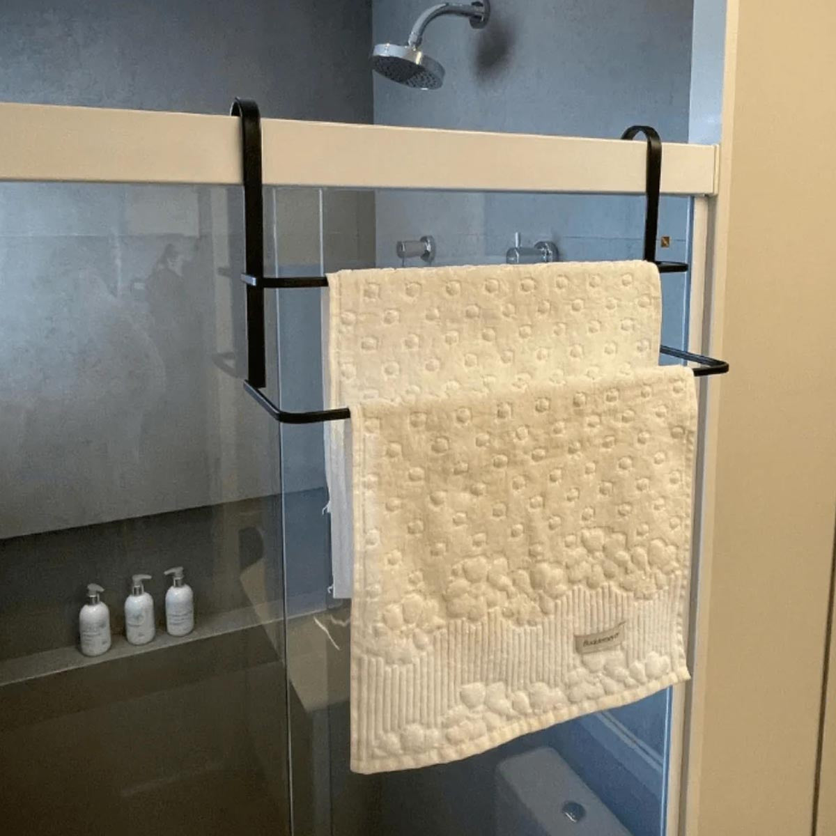 Toalheiro Box Duplo 45cm Preto Fosco Future - Thony Ferragem