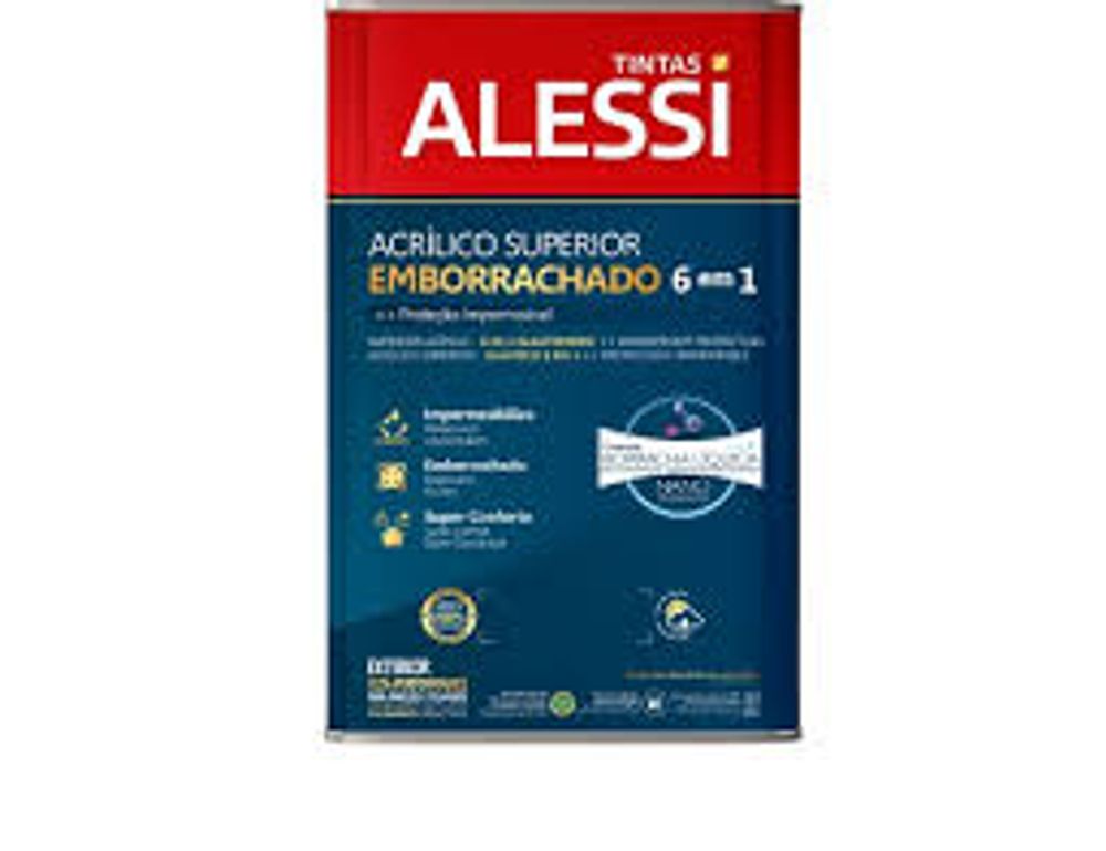 Tinta Acrílica Fosca Emborrachada 6 em 1 Branco 18L – Alessi - Thony Ferragem