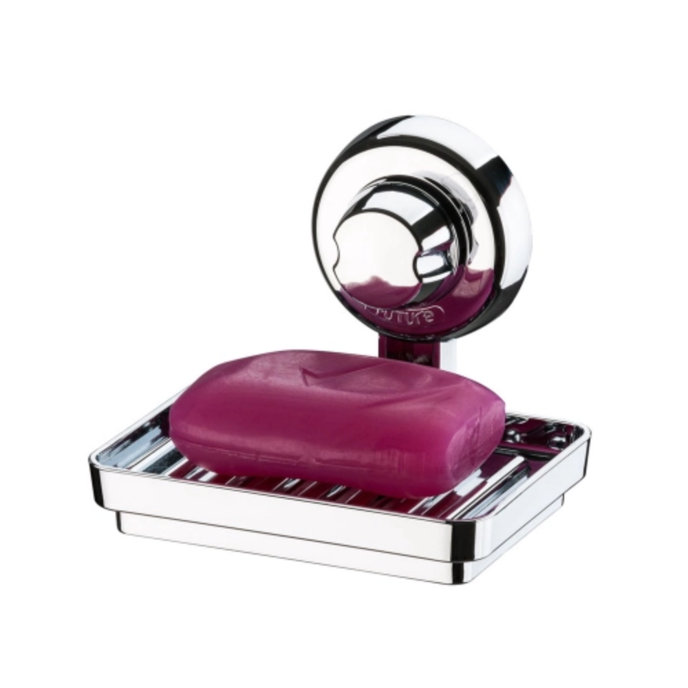 Saboneteira Plastico Cromado C/ Ventosa Future - Thony Ferragem