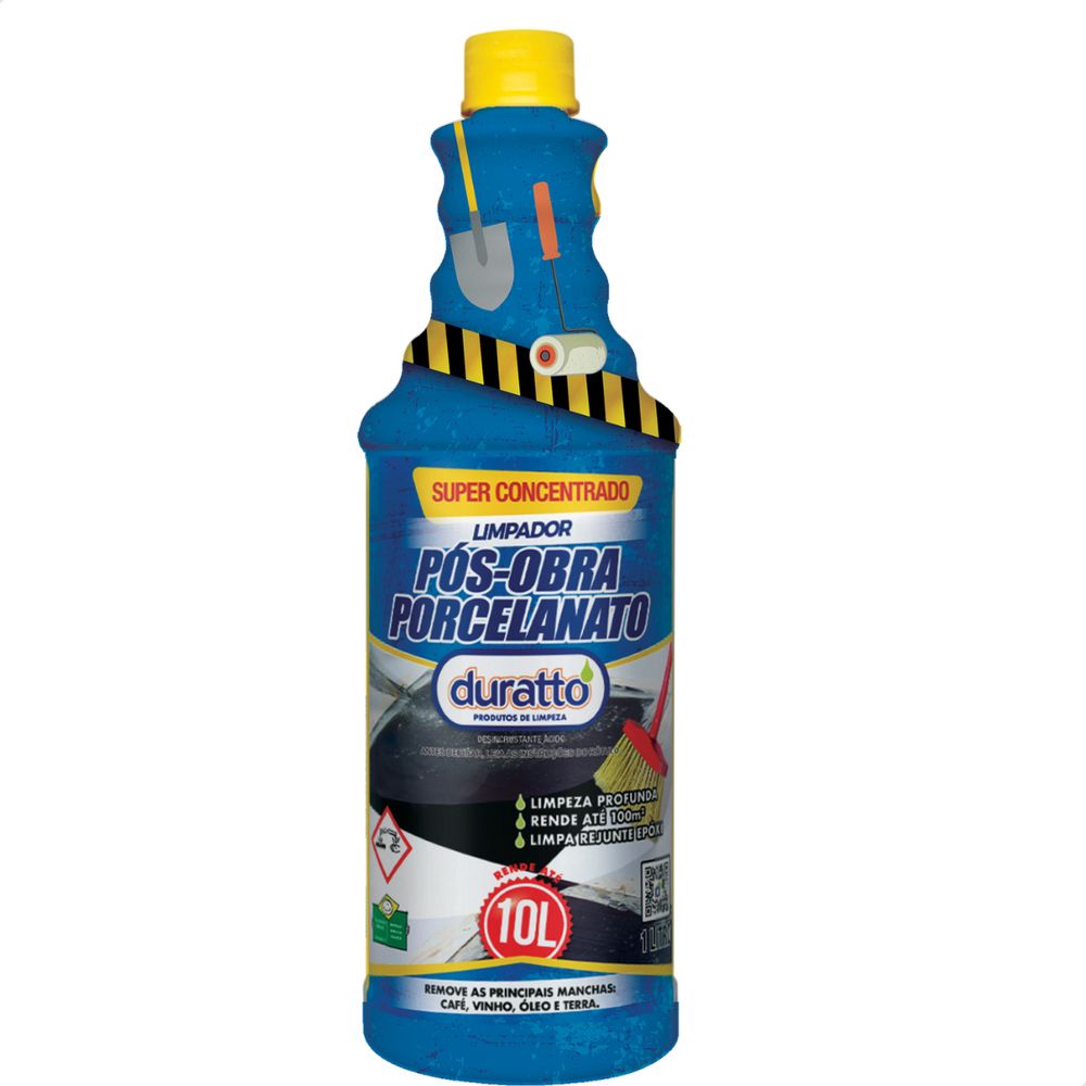 Limpador Pós Obra Porcelanato Duratto 1 Litro - Thony Ferragem