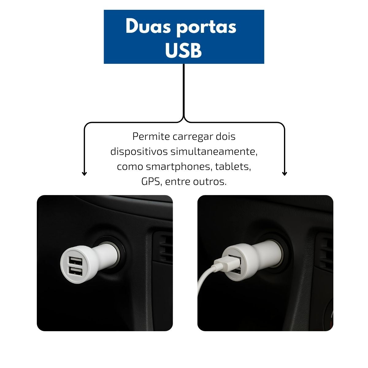 Carregador Veicular 12v Com 2 Saidas Usb Elgin - Thony Ferragem