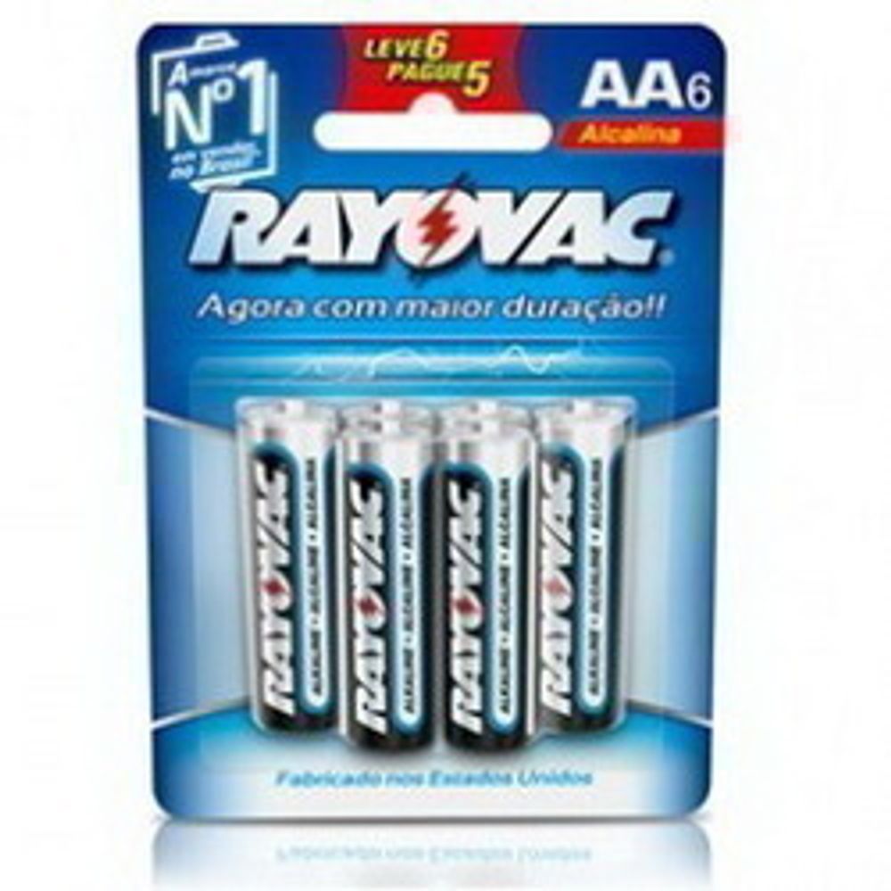 Pilha Alcalina Pequena Cartela C/ 6pc (Aa) - Thony Ferragem