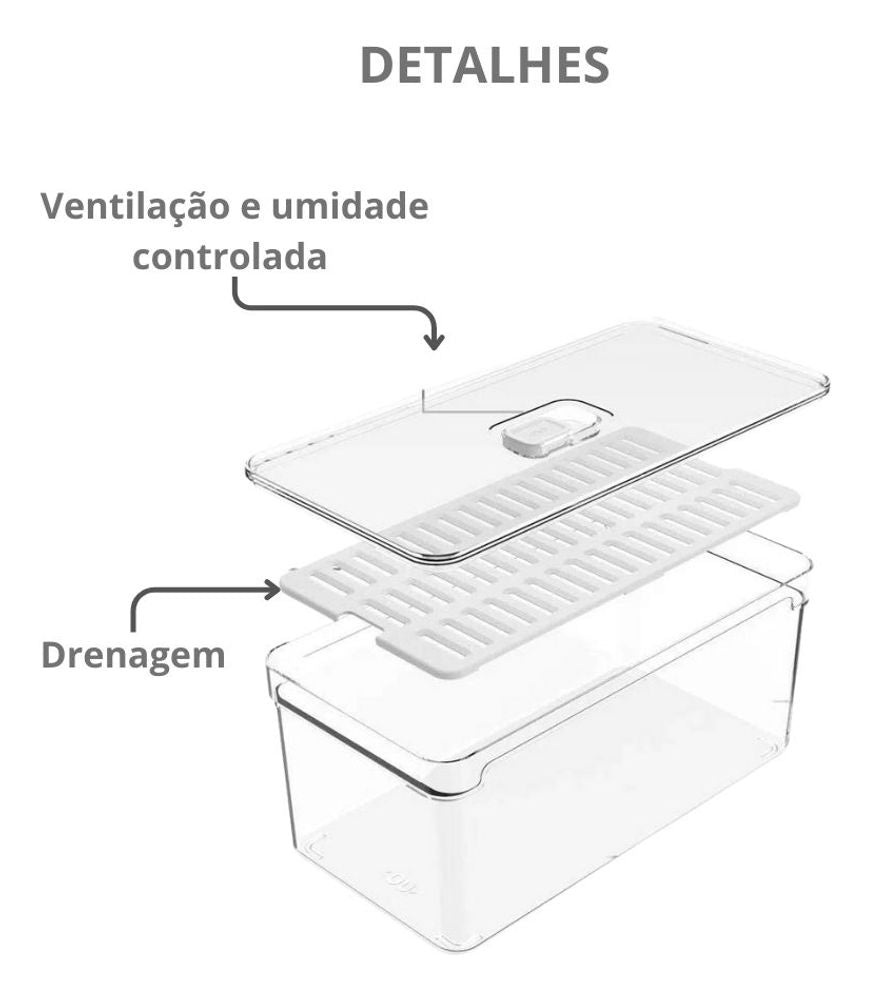 Organizador Clear Fresh 5l Natural OU - Thony Ferragem