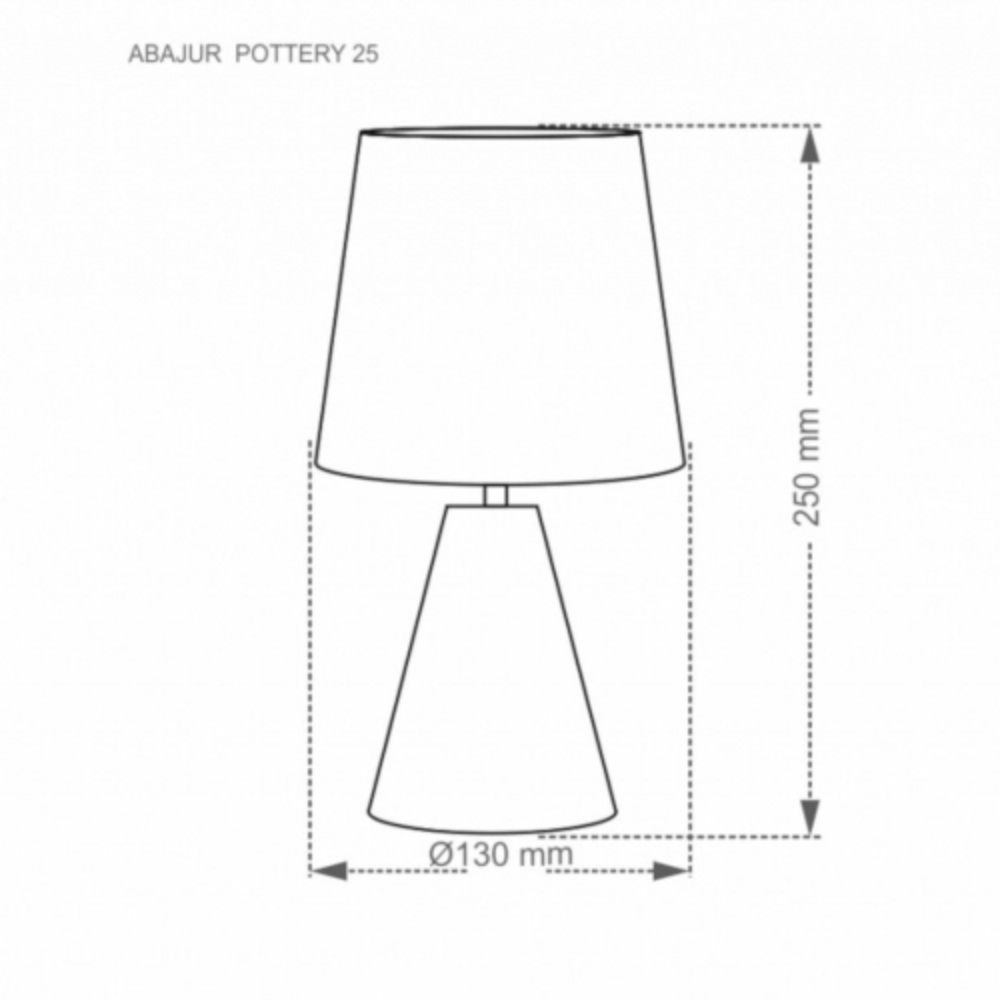 Abajur Ceramica Pottery E27 25cm Preto Taschibra - Thony Ferragem