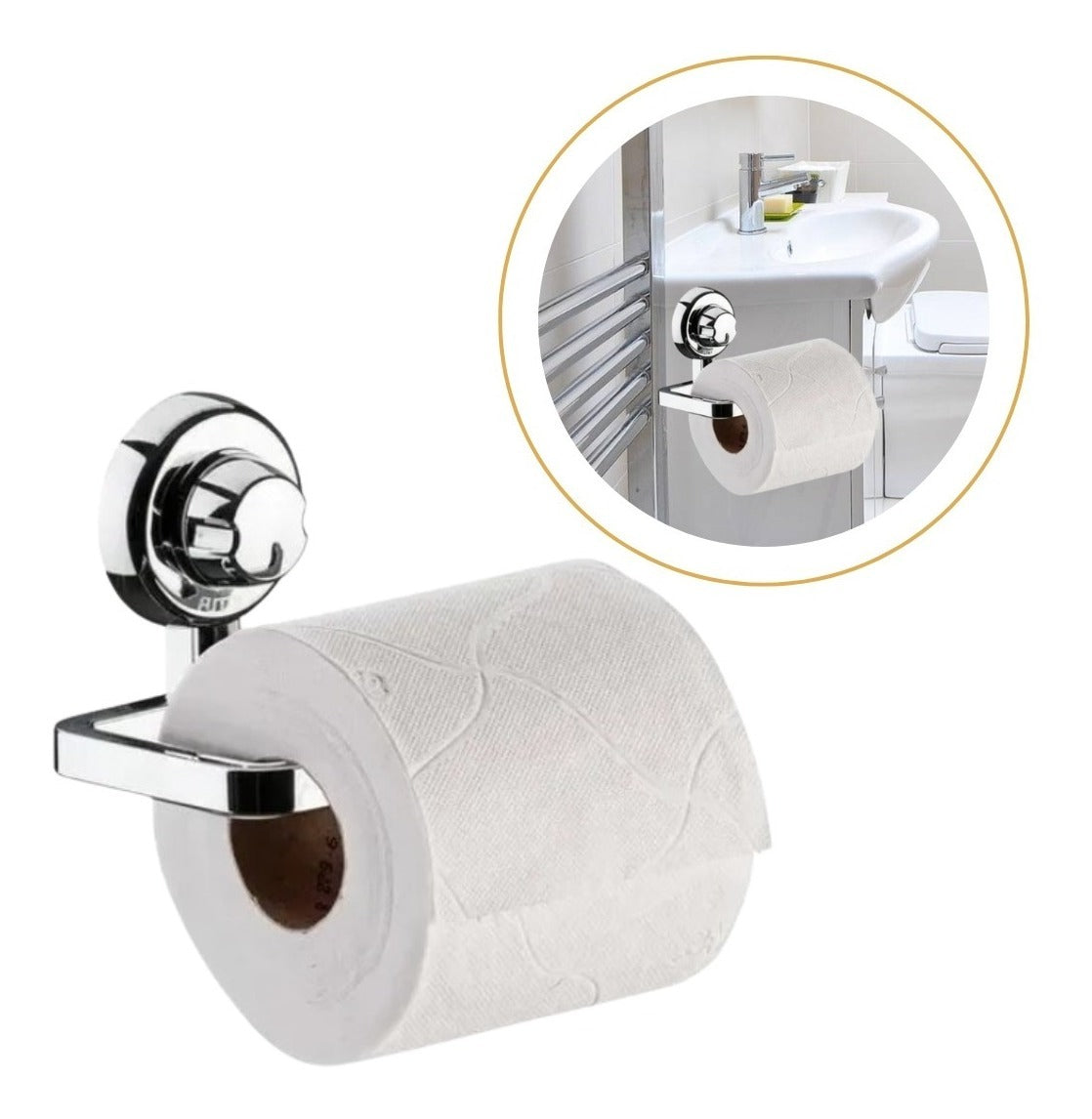 Suporte Papel Higienico C/ Ventosa Future - Thony Ferragem